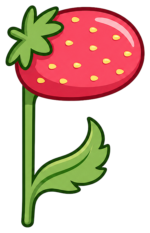 Pitch Patch strawberry music note logo